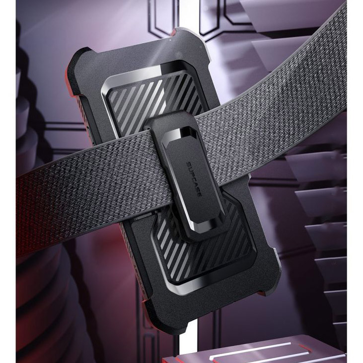 Etui pancerne z podstawką i kaburą z klipsem obrotowym (bez osłony na ekran) Supcase Unicorn Beetle Pro do Galaxy S22 5G.